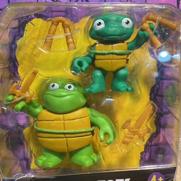 Ninja Turtle Tots TMNT new in box Ralph & Mikey Figurines Mutant Mayhem Toys - Picture 4 of 5